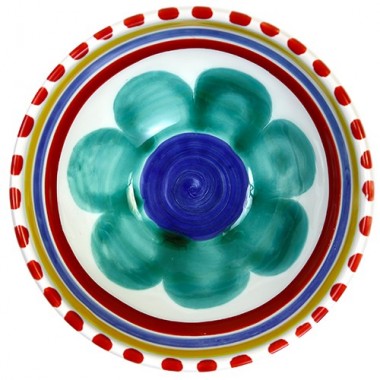 Sicilian round ceramic Appetizers Plate de simone pottery Alicudi BUFAL Sicilian round ceramic Appetizers Plate de simone pottery Alicudi BUFAL